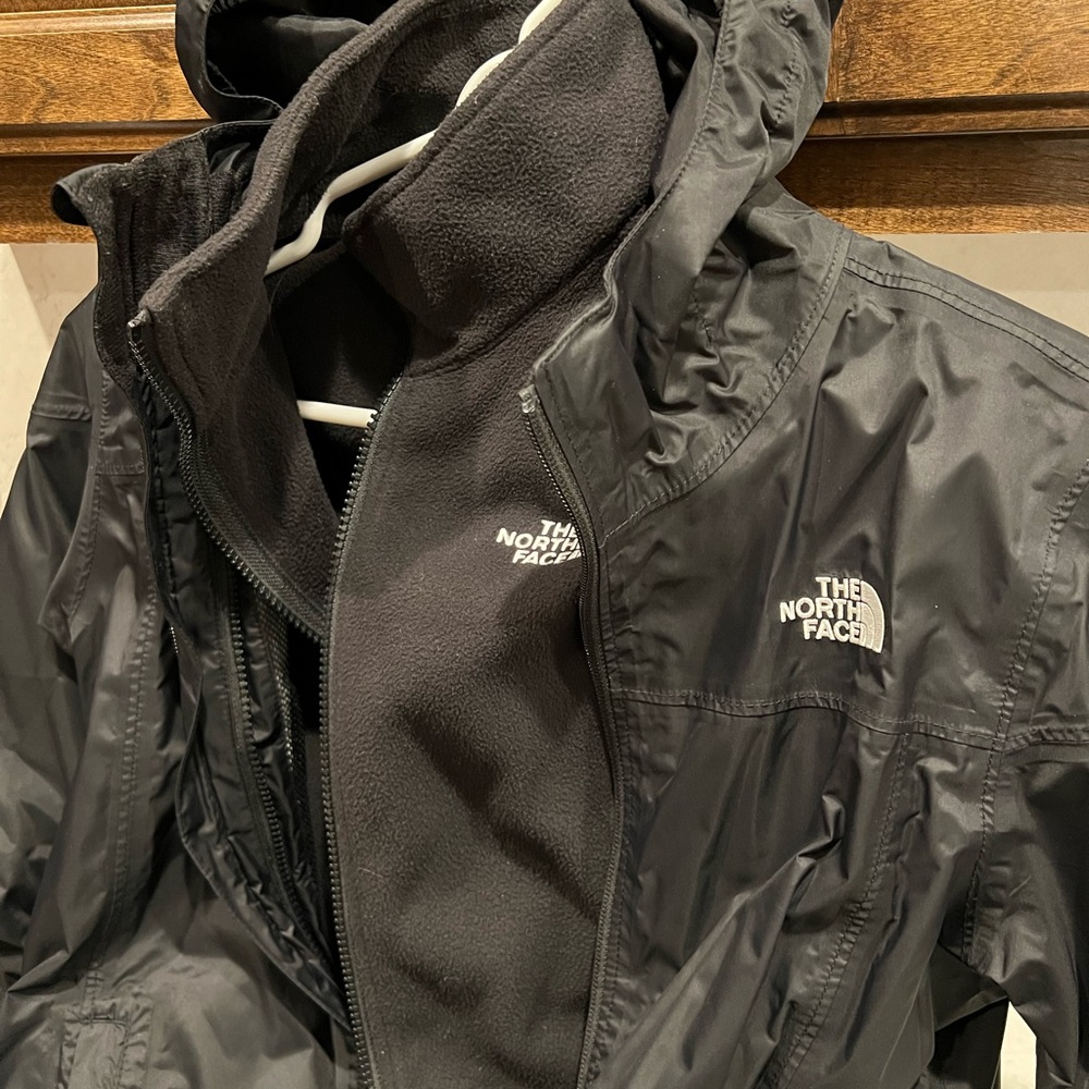 Two coats in one! The North Face Black Jacket, Girls Large (14-16)